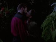 Riker and Soren kiss