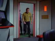 Kirk returns to the bridge