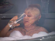 Neelix in bath tub