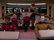 Riker Enterprise bridge crew, 2367