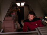 Riker und La Forge im Shuttle