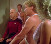 Picard negotiates for Wesley's life