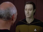 Data speaking to Picard about Sarjenka