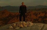 Picard burying Kirk