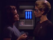 Seven und Janeway in einer philosophischen Diskussion