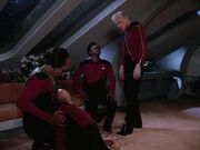 Riker nach dem Kampf mit Quinn