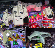 Close-ups of the Rogue Borg ship and other starships