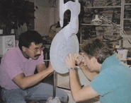 USS Enterprise 2-foot model worked on by Larry Tan and Bill George.jpg (136 KB) 1987: Working with Larry Tan on the two-foot Galaxy-class studio model "Encounter at Farpoint"