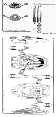 Sovereign class Captain's Yacht Cousteau orthographic views by John Eaves