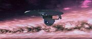 USS Excelsior escapes shockwave