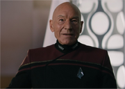 Jean-Luc PIcard giving commencement speech