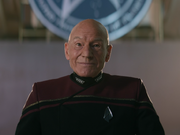 Jean-Luc PIcard giving commencement speech