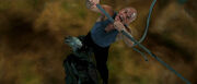 Picard fights off the Queen