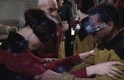 Ro and La Forge subjected to anyon emissions