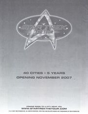 Star Trek The Tour ad from Las Vegas con 2007