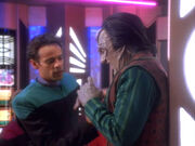 Bashir with Garak after attack