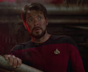 Riker sees Worf fight