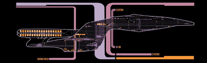 Master systems display of the Galaxy-class USS Enterprise-D