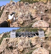 Hidden/exposed observation post on the Ba'ku planet