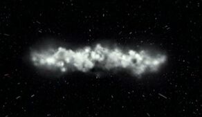 The dikironium cloud creature in space