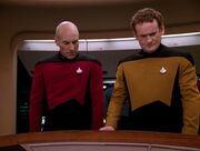 O'Brien vertritt Worf als taktischer Offizier