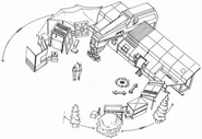 Concept art for village in DS9 'Paradise'.jpg (37 KB) Concept sketch of the ship's partial exterior