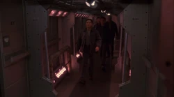 Access corridor aboard a Y-class starship