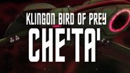 "Klingon Bird of Prey Che'ta'" LD: "wej Duj"