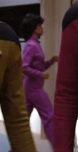 In a corridor Played by an unknown actress (TNG: "The Neutral Zone")