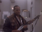 Sisko with shotgun, Past Tense II