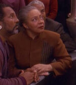 Bajoran woman watching the emissary