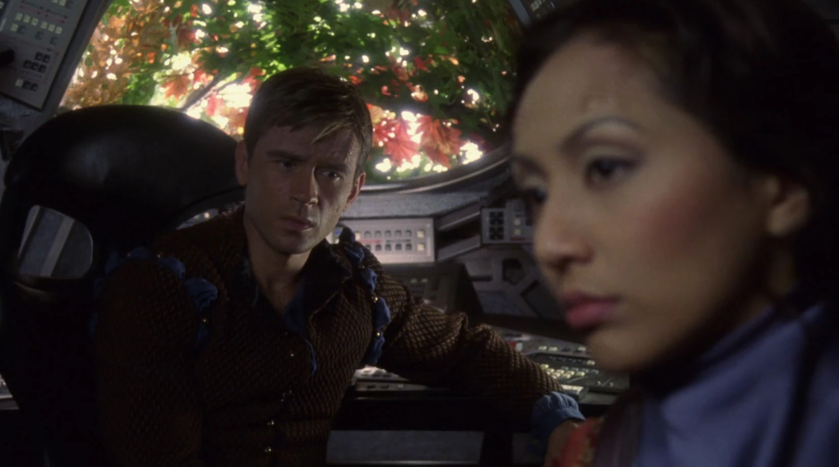 Tucker and Sato in shuttlepod 1