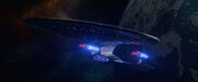 USS Enterprise-D departs Athan Prime