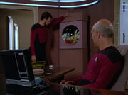 Riker and Picard discuss promotion