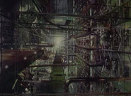 Borg cube interior TNG: "Q Who", "The Best of Both Worlds"