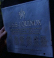 USS Equinox dedication plaque