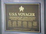 USS Voyager dedication plaque