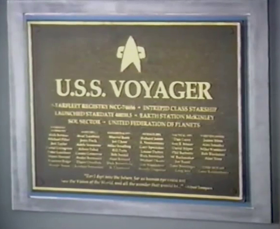 uss voyager dedication plaque