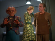 Quark, Alsia, and Odo