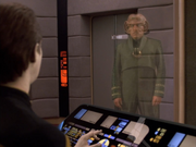 Ein Hologramm von Bok überbringt eine Drohung