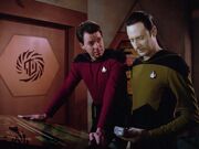 William T. Riker and Data on Aldea