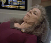 Deanna Troi rapidly aged