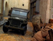 Military jeep recreation on Voyager's holodeck