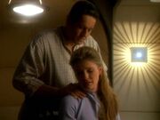 Chakotay gives neck massage