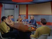 Enterprise crew discuss Mitchell