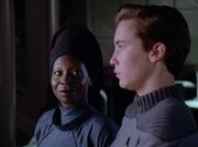 Guinan und Wesley