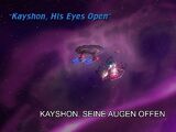 Kayshon, seine Augen offen