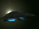 USS Dauntless near star