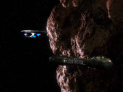 USS Enterprise-D chases Angosian vessel