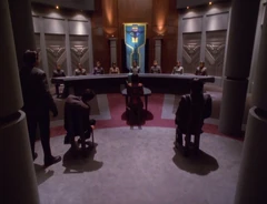 Bashir, Sloan and Cretak in front of Continuing Committee